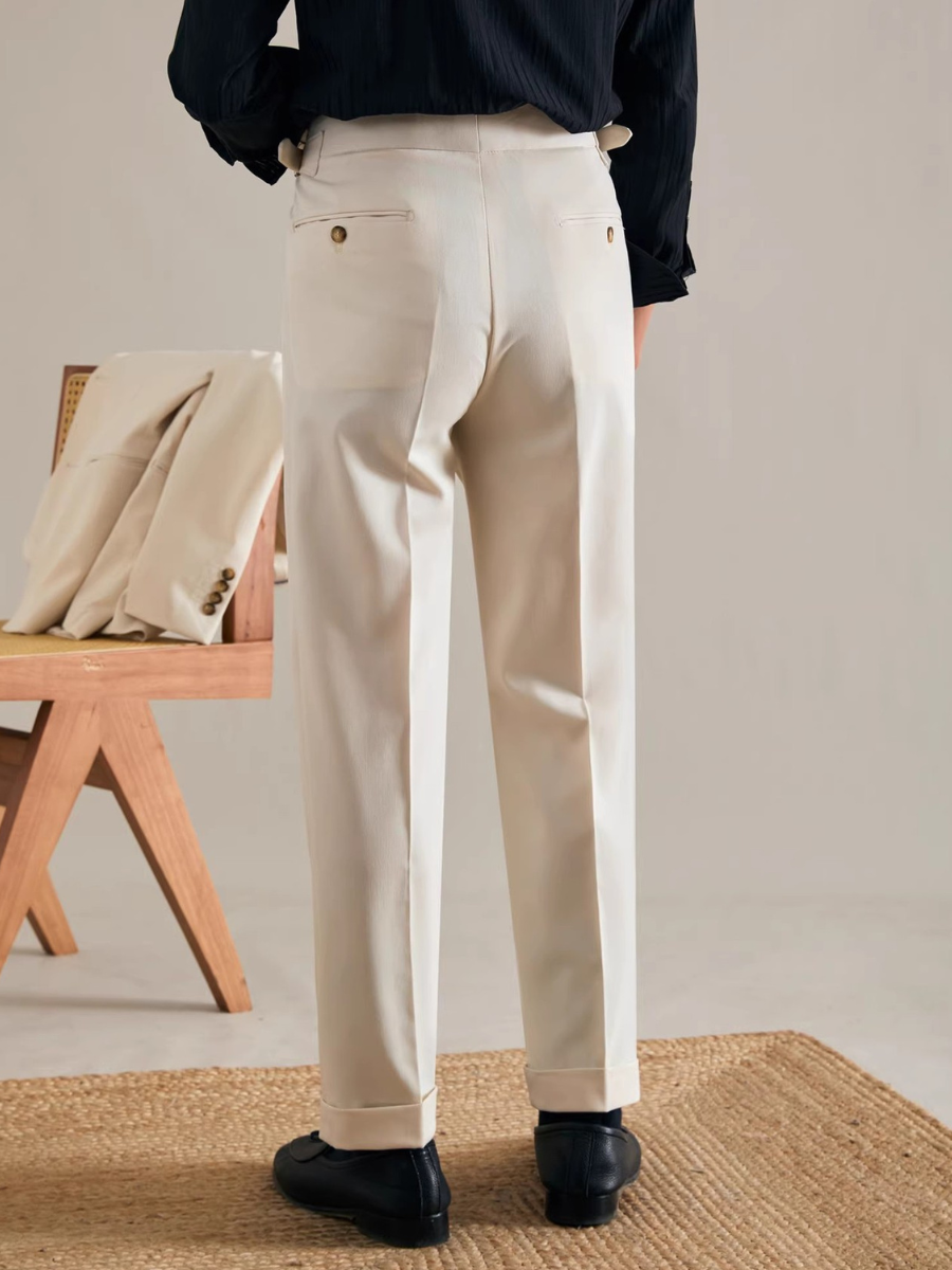 Pantalon d'affaires décontracté - coupe droite, non irisé