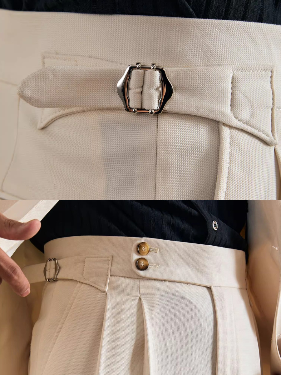 Pantalon d'affaires décontracté - coupe droite, non irisé
