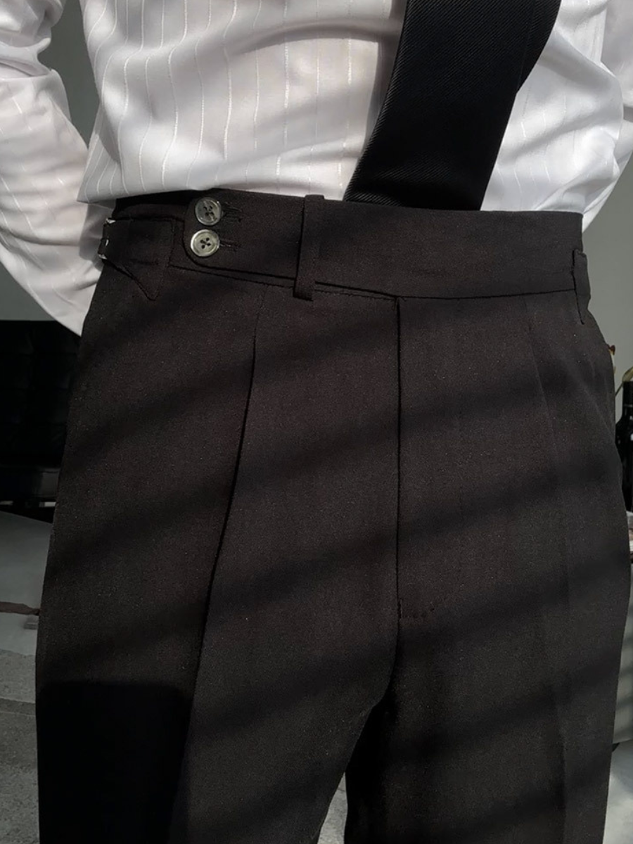 Pantalon décontracté en mélange de lin pour hommes