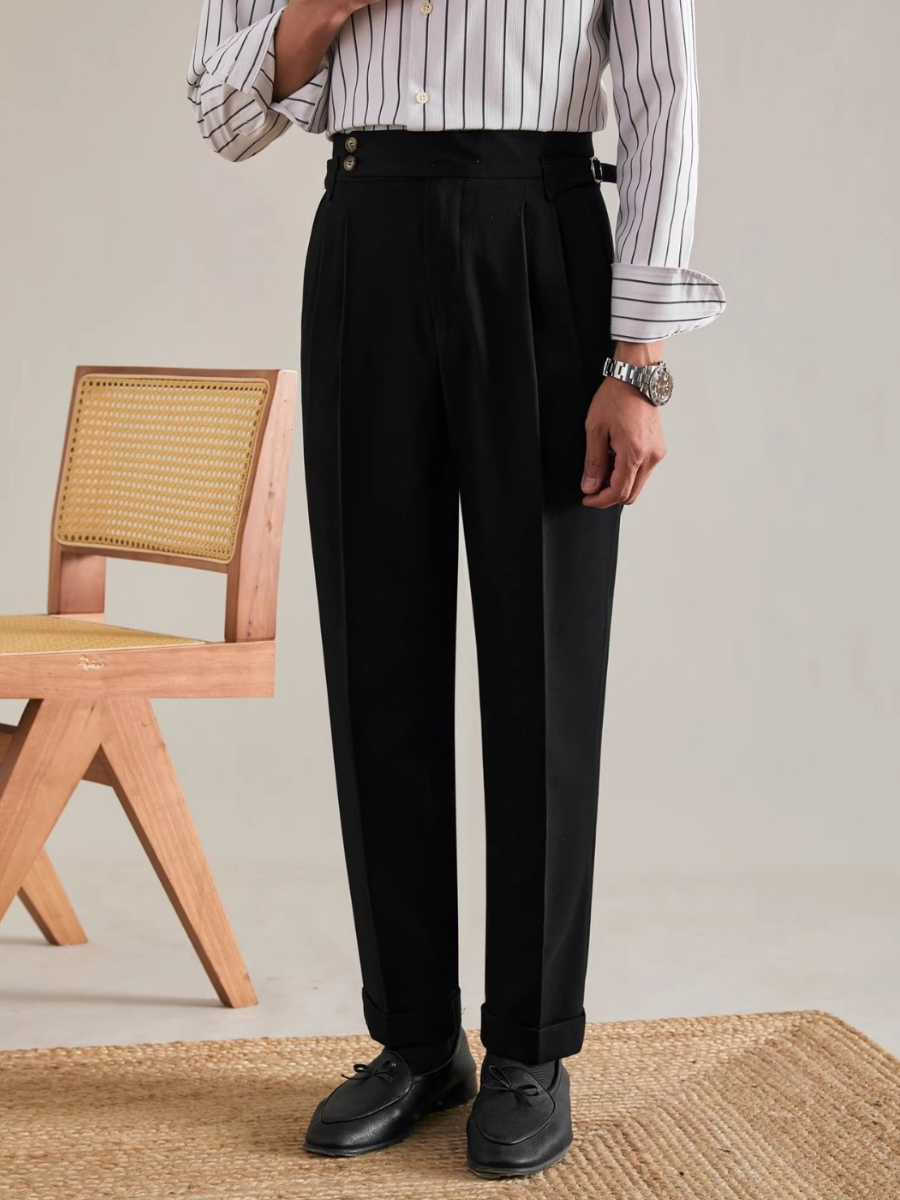 Pantalon d'affaires décontracté - coupe droite, non irisé