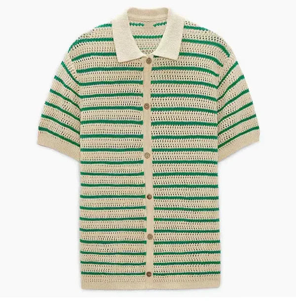Marbella - Chemise boutonnée en tricot