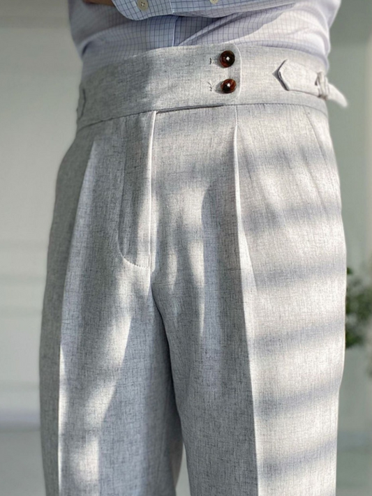 Pantalon droit - double boutonnage, non irisé