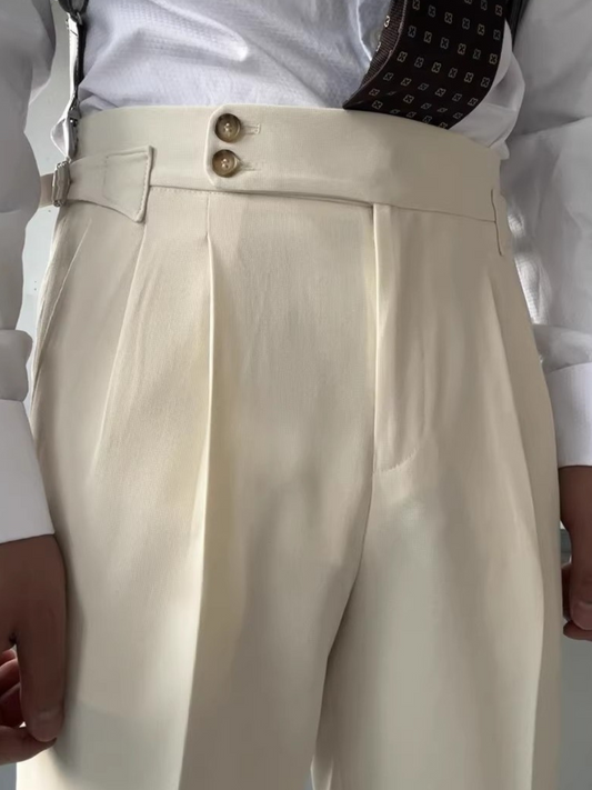 Pantalon d'affaires décontracté - coupe droite, non irisé